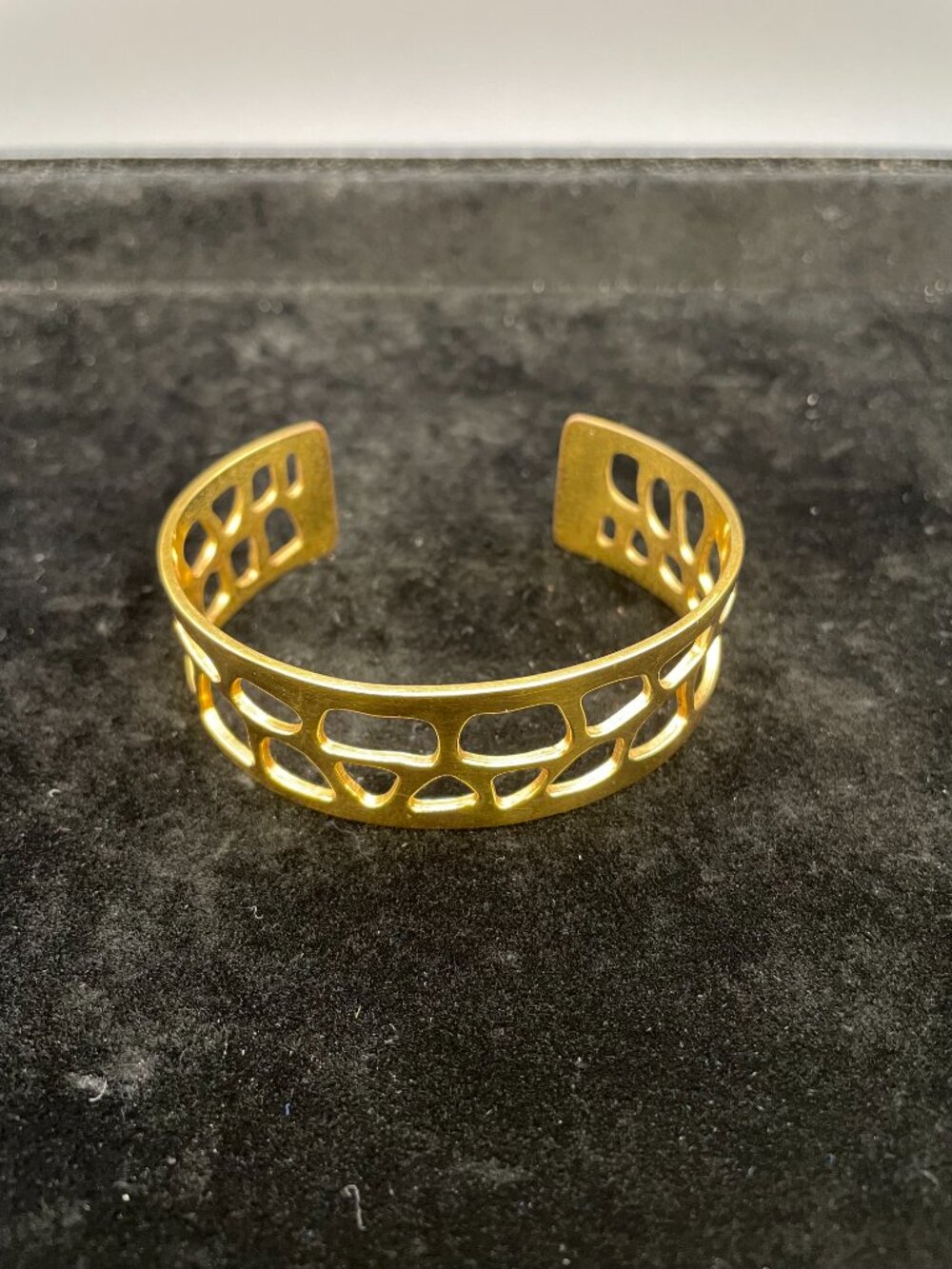 Yves Saint Laurent Gold Plated Open Work Cuff